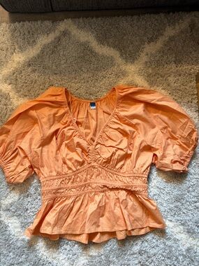 Old Navy Puff Sleeve Peplum Top